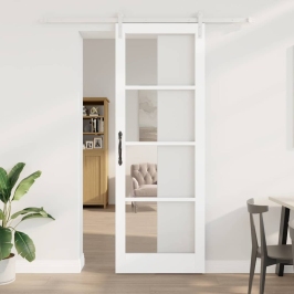 Slīdošās Durvis Orkdal Balts 83 X 232 Cm Priedes Masīvkoks Vidaxl