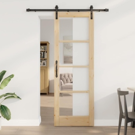 Slīdošās Durvis Cits Orkdal Brūna 73.5 X 211 Cm Vidaxl