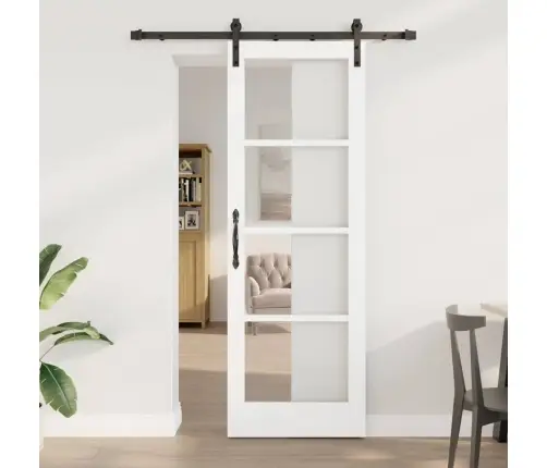 Bīdāmās Durvis Ar Komplektu Orkdalbaltas 73.5X211 Cm Vidaxl