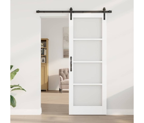Bīdāmās Durvis Ar Orkdalaparatūras Komplektu Balts 78X211 Cm Vidaxl