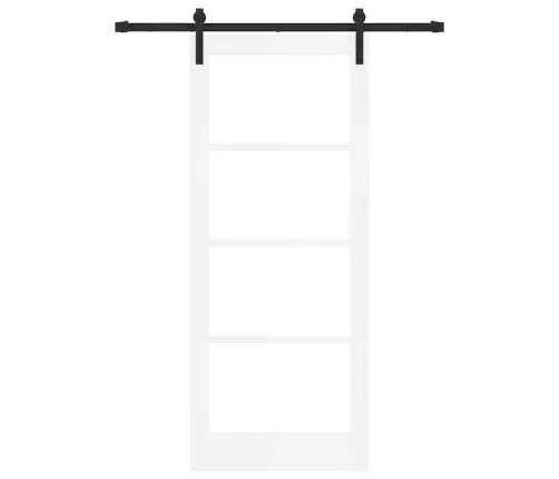 Bīdāmās Durvis Ar Orkdalaparatūras Komplektu Baltas 83X202 Cm Vidaxl