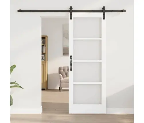 Bīdāmās Durvis Ar Aparatūras Komplektu Orkdalbaltas 73.5X198.5 Cm Vidaxl