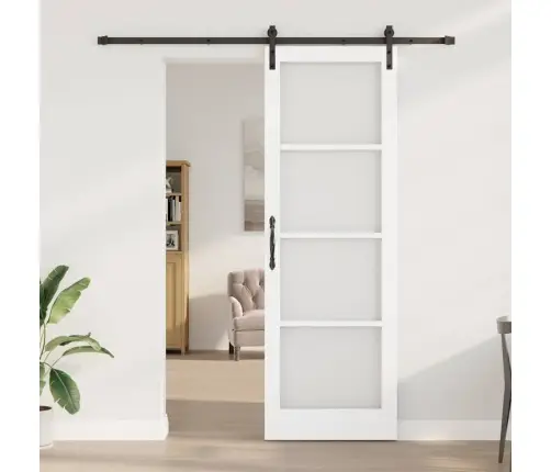 Bīdāmās Durvis Ar Aparatūras Komplektu Orkdalbaltas 78X232 Cm Vidaxl