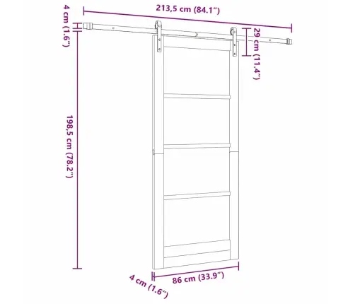 Slankios Durys Kita Orkdal Ruda 86 X 198.5 Cm Slankios Durys Kita Orkdal Ruda 86 X 198.5 Cm