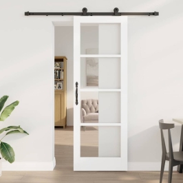 Bīdāmās Durvis Orkdal Balts 73.5 X 211 Cm Koks Un Metāls Vidaxl