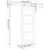 Libisev Uks Orkdal Pruun 78 X 202 Cm Puit Ja Metall