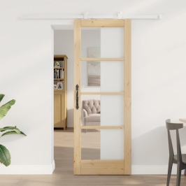 Bīdāmās Durvis Orkdal Brūna 73.5 X 198.5 Cm Koks Un Metāls Vidaxl