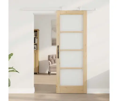 Bīdāmās Durvis Orkdal Brūna 73.5 X 198.5 Cm Koks Un Metāls Vidaxl