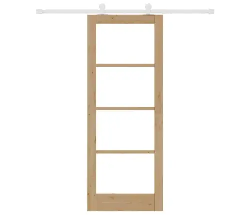 Bīdāmās Durvis Orkdal Brūna 78 X 202 Cm Koks Un Metāls Vidaxl