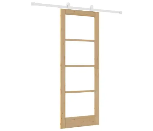 Bīdāmās Durvis Orkdal Brūna 78 X 202 Cm Koks Un Metāls Vidaxl