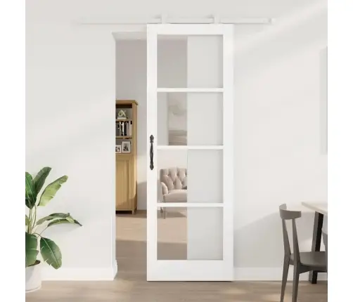 Bīdāmās Durvis Orkdal Balts 78 X 232 Cm Koks Un Metāls Vidaxl