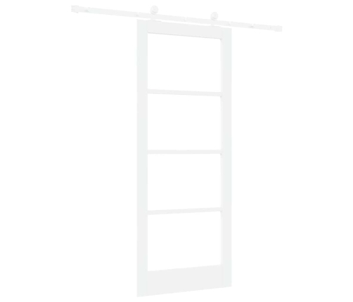 Bīdāmās Durvis Orkdal Balts 83 X 202 Cm Koks Un Metāls Vidaxl