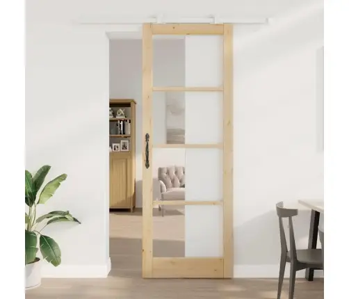 Bīdāmās Durvis Orkdal Brūna 83 X 232 Cm Koks Un Metāls Vidaxl