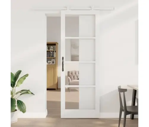 Bīdāmās Durvis Orkdal Balts 83 X 232 Cm Koks Un Metāls Vidaxl