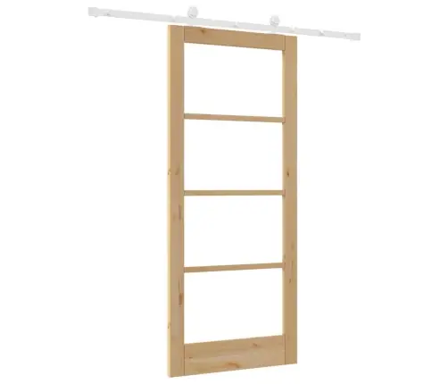 Bīdāmās Durvis Orkdal Brūna 86 X 198.5 Cm Koks Un Metāls Vidaxl