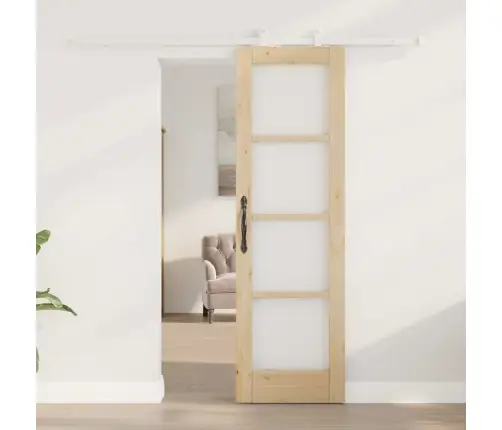 Bīdāmās Durvis Orkdal Brūna 61 X 198.5 Cm Koks Un Metāls Vidaxl