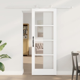 Bīdāmās Durvis Orkdal Balts 73.5 X 198.5 Cm Koks Un Metāls Vidaxl
