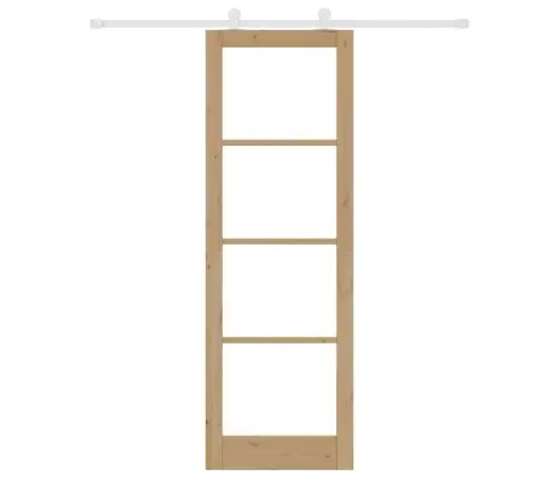 Bīdāmās Durvis Orkdal Brūna 78 X 232 Cm Koks Un Metāls Vidaxl