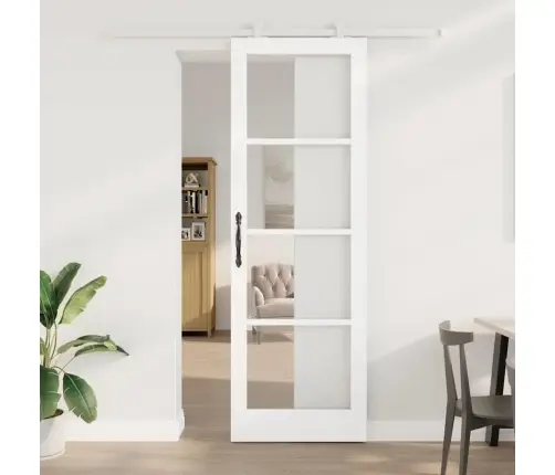 Bīdāmās Durvis Orkdal Balts 78 X 232 Cm Koks Un Metāls Vidaxl