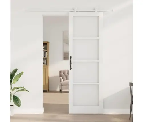 Bīdāmās Durvis Orkdal Balts 78 X 232 Cm Koks Un Metāls Vidaxl