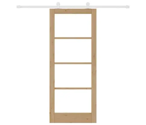Bīdāmās Durvis Orkdal Brūna 83 X 202 Cm Koks Un Metāls Vidaxl