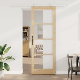 Bīdāmās Durvis Orkdal Brūna 83 X 232 Cm Koks Un Metāls Vidaxl