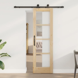Bīdāmās Durvis Orkdal Brūna 61 X 198.5 Cm Koks Un Metāls Vidaxl