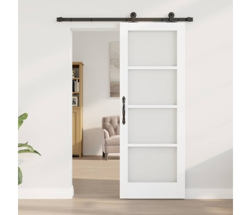 Bīdāmās Durvis Ar Aparatūras Komplektu Orkdalbaltas 73.5 X 198.5 Cm Vidaxl