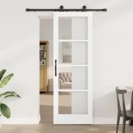 Bīdāmās Durvis Orkdal Balts 73.5 X 211 Cm Koks Un Metāls Vidaxl
