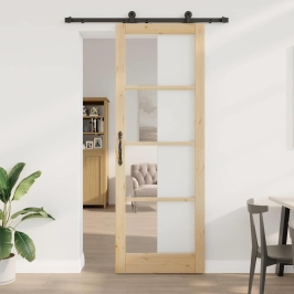 Bīdāmās Durvis Orkdal Brūna 83 X 232 Cm Koks Un Metāls Vidaxl