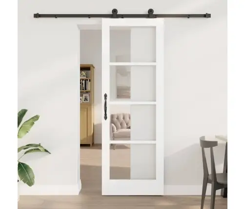 Bīdāmās Durvis Ar Aprīkojuma Komplektu Orkdal, Baltas, 73.5X211 Cm Vidaxl