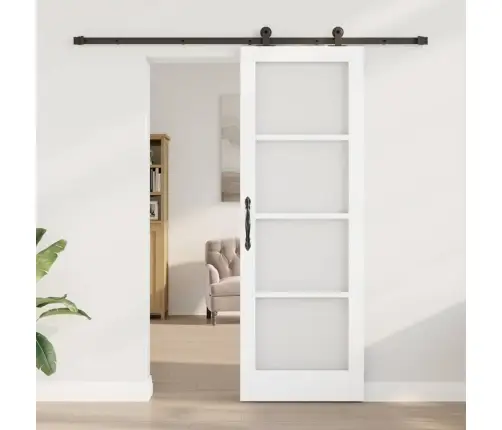 Bīdāmās Durvis Ar Aprīkojuma Komplektu Orkdal, Baltas, 73.5X211 Cm Vidaxl