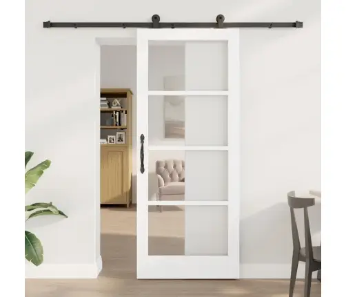 Bīdāmās Durvis Ar Aparatūras Komplektu Orkdalbaltas 83X202 Cm Vidaxl