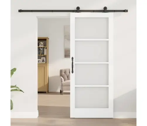 Bīdāmās Durvis Ar Aparatūras Komplektu Orkdalbaltas 83X202 Cm Vidaxl