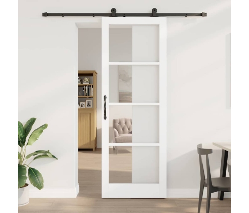 Vidaxl Bīdāmās Durvis Ar Aparatūras Komplektu Orkdal Balts 83X232 Cm