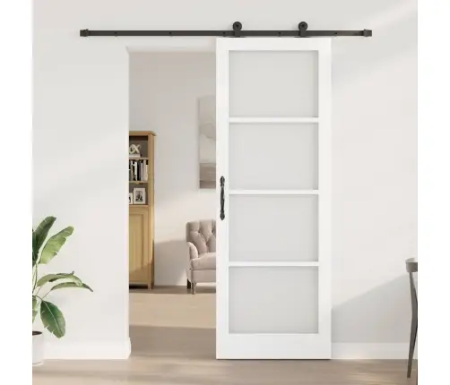 Vidaxl Bīdāmās Durvis Ar Aparatūras Komplektu Orkdal Balts 83X232 Cm