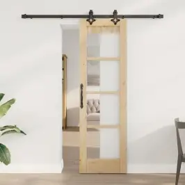 Bīdāmās Durvis Orkdal Brūna 61 X 198.5 Cm Koks Un Metāls Vidaxl