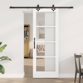 Bīdāmās Durvis Orkdal Balts 73.5 X 198.5 Cm Koks Un Metāls Vidaxl