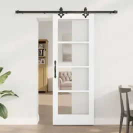 Bīdāmās Durvis Orkdal Balts 73.5 X 198.5 Cm Koks Un Metāls Vidaxl