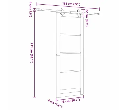 Stumdomos Durys Orkdal Ruda 78 X 211 Cm Medis Ir Metalas Stumdomos Durys Orkdal Ruda 78 X 211 Cm Medis Ir Metalas