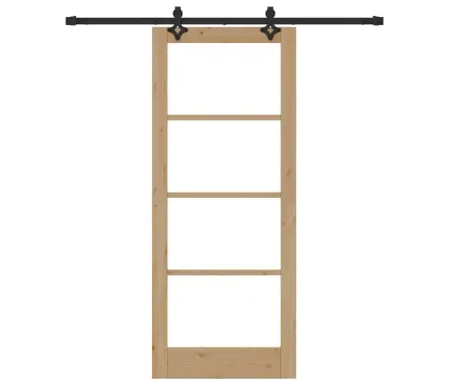 Bīdāmās Durvis Ar Aparatūras Komplektu Orkdal Ciets Koks Un Stikls Vidaxl