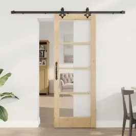 Bīdāmās Durvis Orkdal Brūna 73.5 X 198.5 Cm Koks Un Metāls Vidaxl