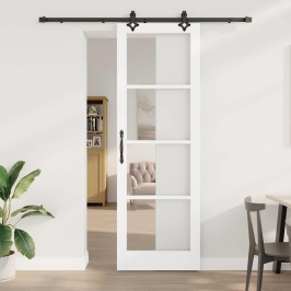Bīdāmās Durvis Orkdal Balts 78 X 232 Cm Koks Un Metāls Vidaxl
