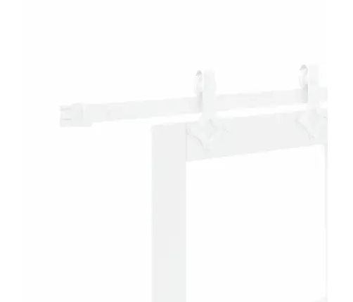Bīdāmās Durvis Ar Aparatūras Komplektu Balts 73.5X211 Cm Cietā Priedē Vidaxl