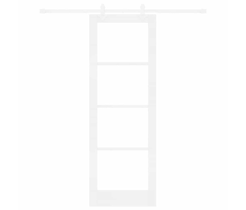 Bīdāmās Durvis Ar Aparatūras Komplektu Balts 73.5X211 Cm Cietā Priedē Vidaxl