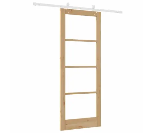 Bīdāmās Durvis Ar Piederumu Komplektu 83X211 Cm No Masīvkoka Priedes Vidaxl