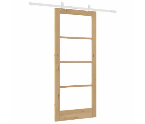 Stumdomos Durys Ruda 86 X 198.5 Cm Medis Ir Metalas
