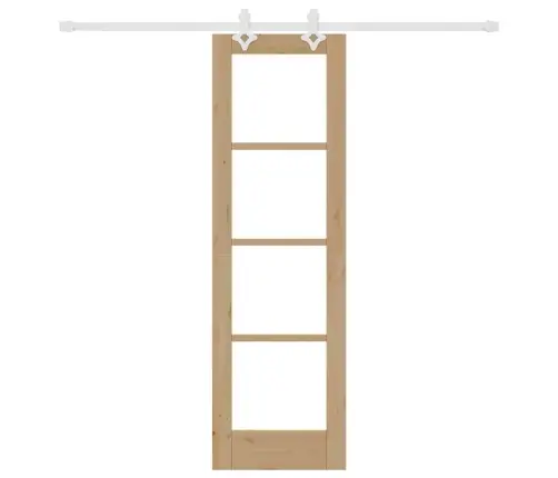 Bīdāmās Durvis Brūna 61 X 198.5 Cm Koks Un Metāls Vidaxl