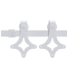Liuguks Valge 73.5 X 211 Cm Puit Ja Metall