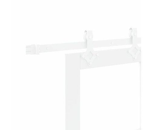 Bīdāmās Durvis Balts 78 X 202 Cm Koks Un Metāls Vidaxl